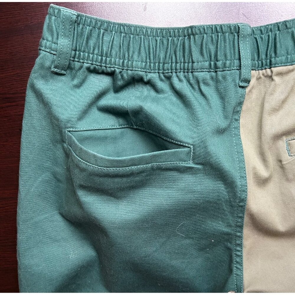 PETALS Patchwork Cargo Pants Green Multitone Stre… - image 10